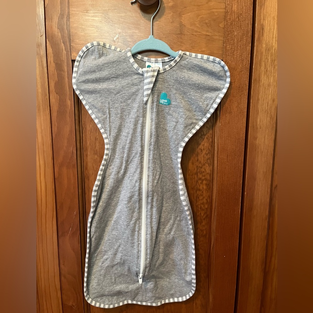 Love to Dream Gray and White Sleep Sacks with Wing Design